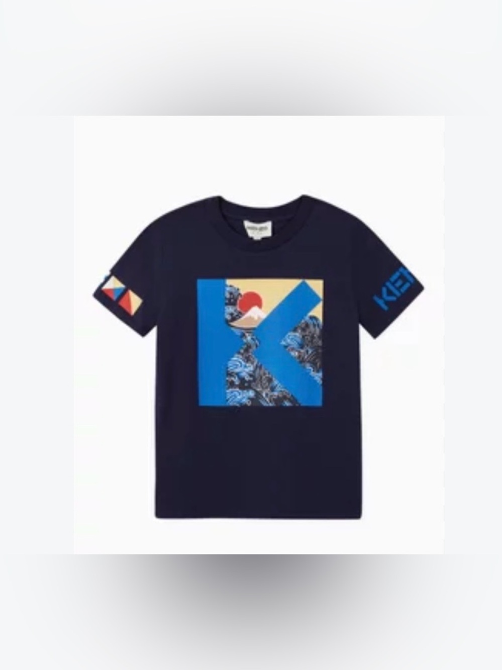 NWT Kenzo Navy Blue Wave Graphic Tee